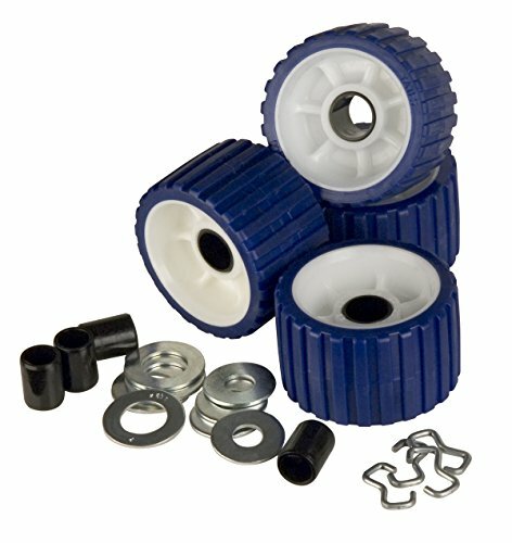 C.E. Smith Ribbed Roller Replacement Kit - 4-Pack - Blue