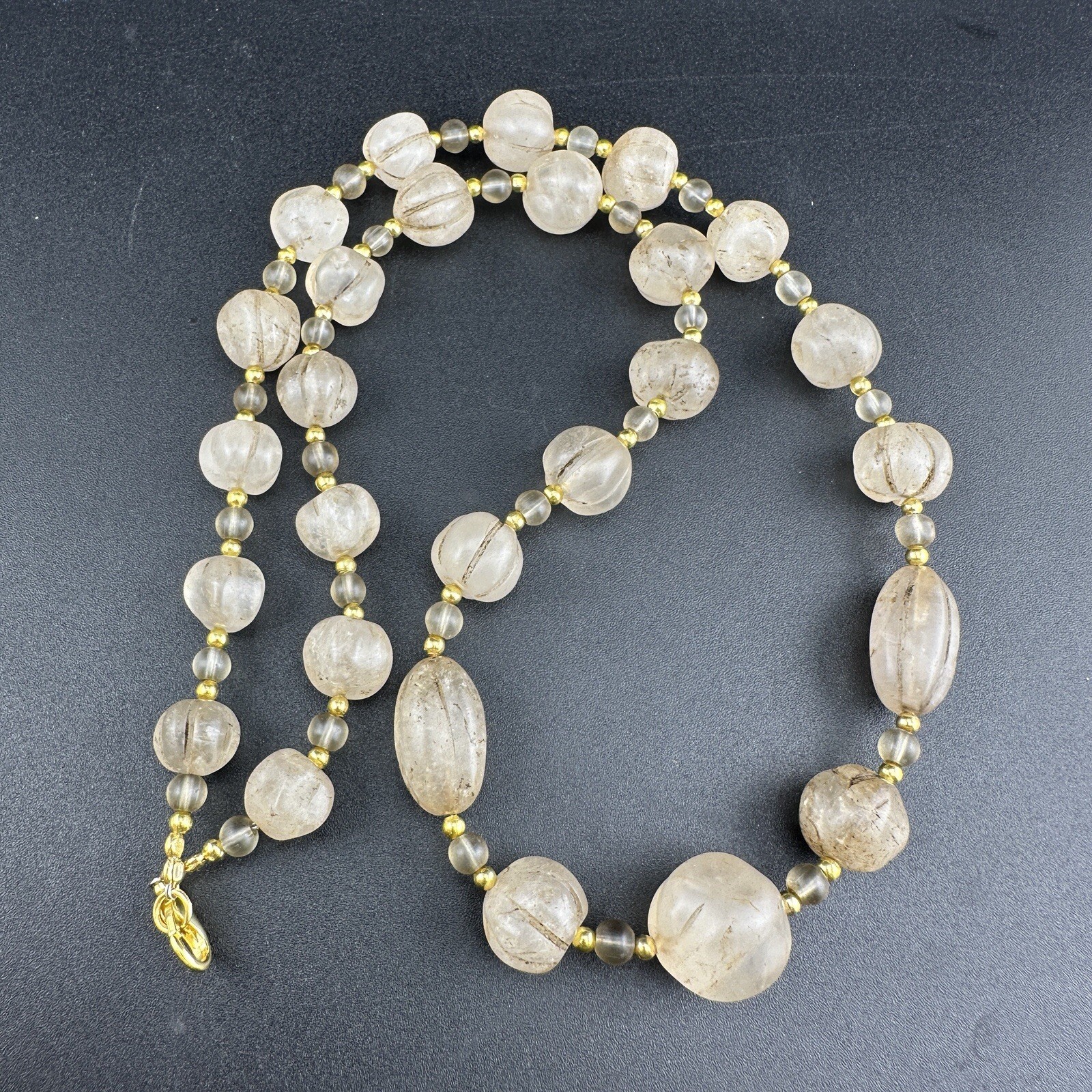 Old Himalayan Regions Crystals ￼ Beads Beads Mala Necklace Rare