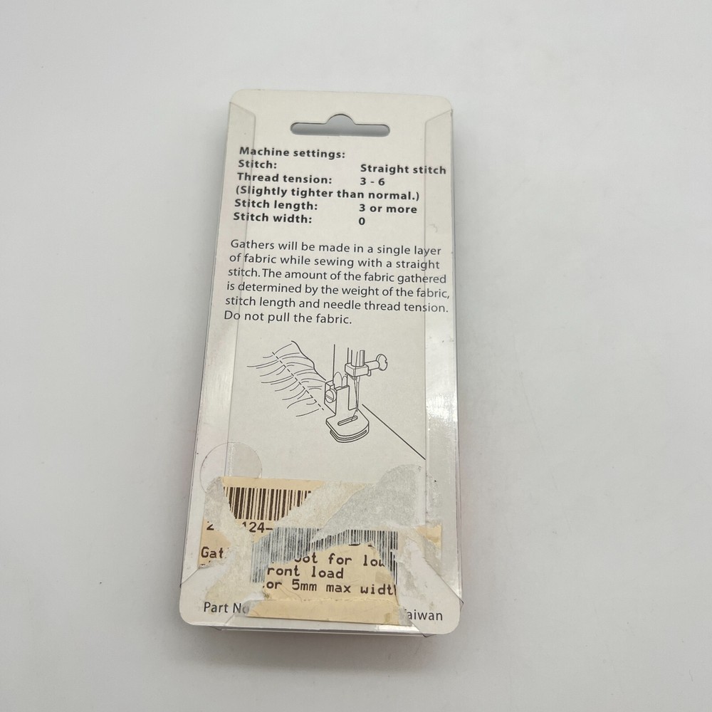 Janome Gathering Foot for Oscillating Hook Models 5mm Maximum Width NEW