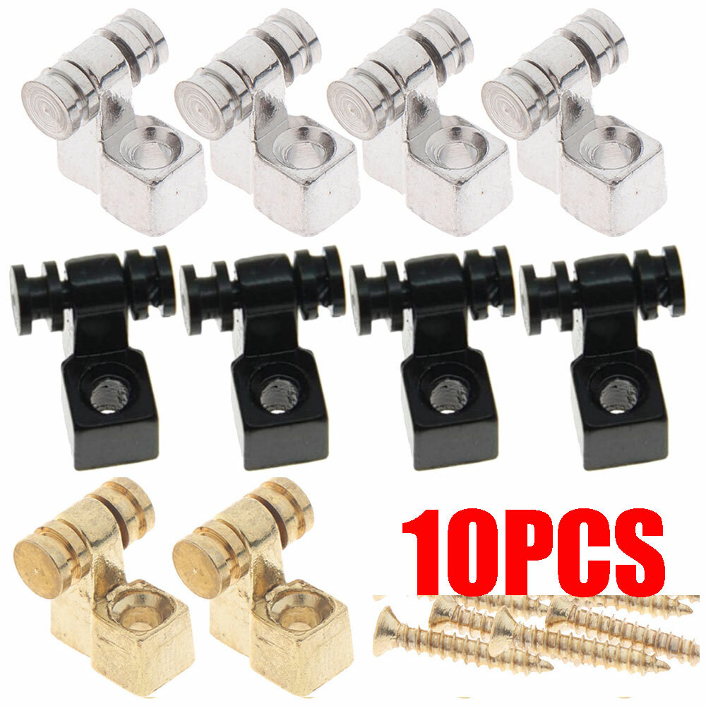 10PCS Black Silver Gold Guitar Roller String Tree Retainer Roller & Screws