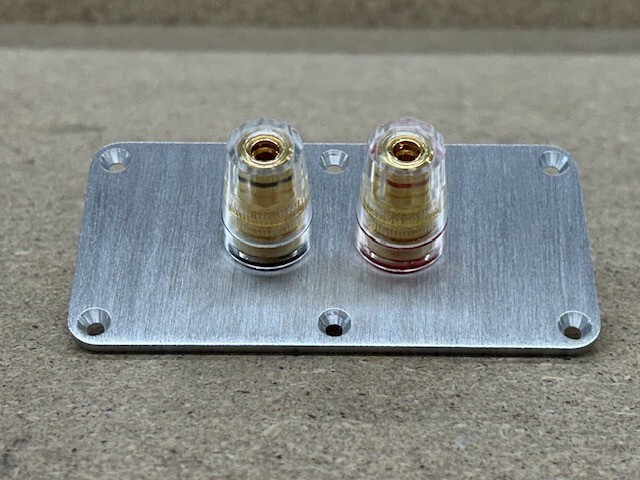 Binding Post Terminal Plate. (Finished) .125 Speaker Cabinets. Ships from USA