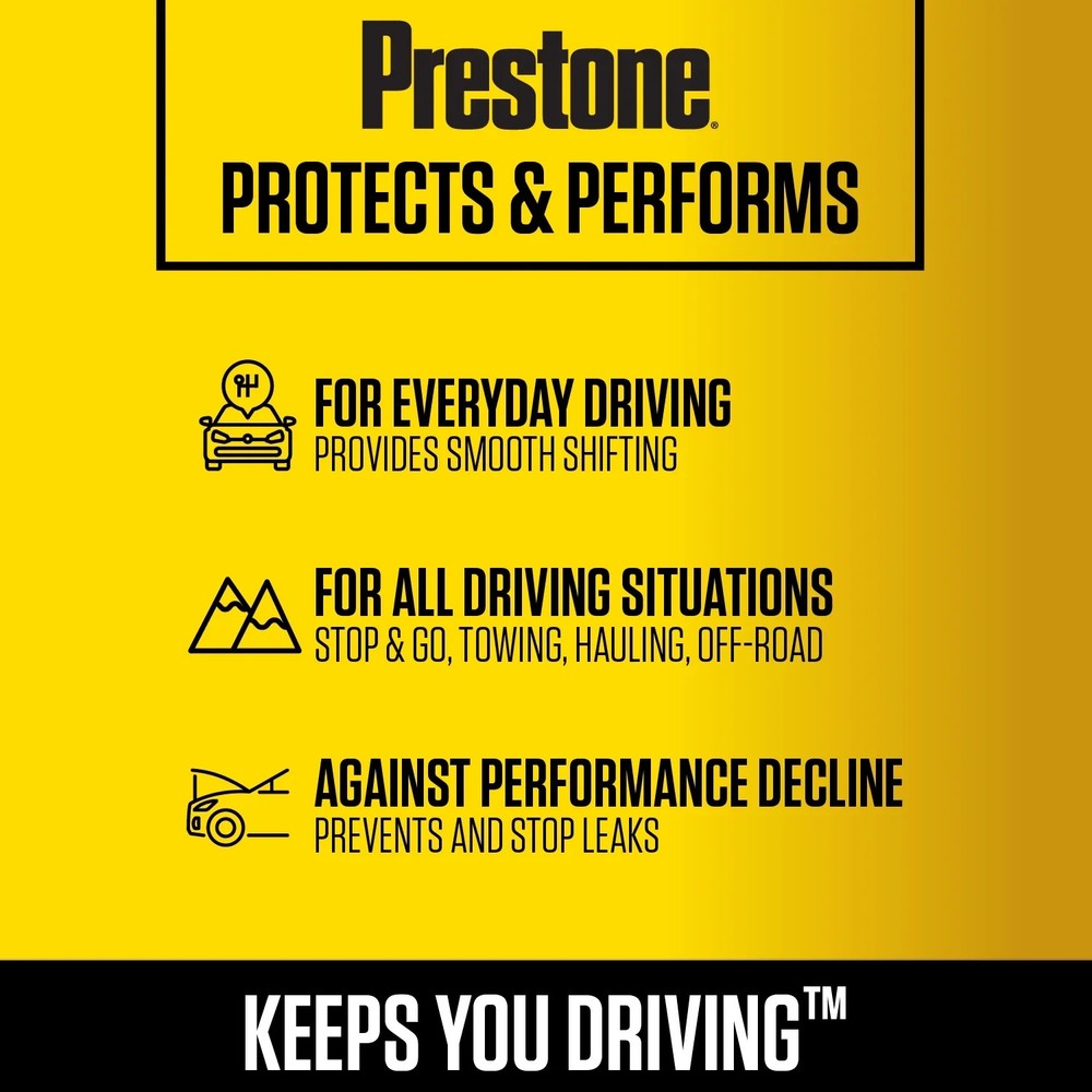 (6 pack) Prestone ATF + Stop Leak Automatic Transmission Fluid, 32 oz (1 Quart)