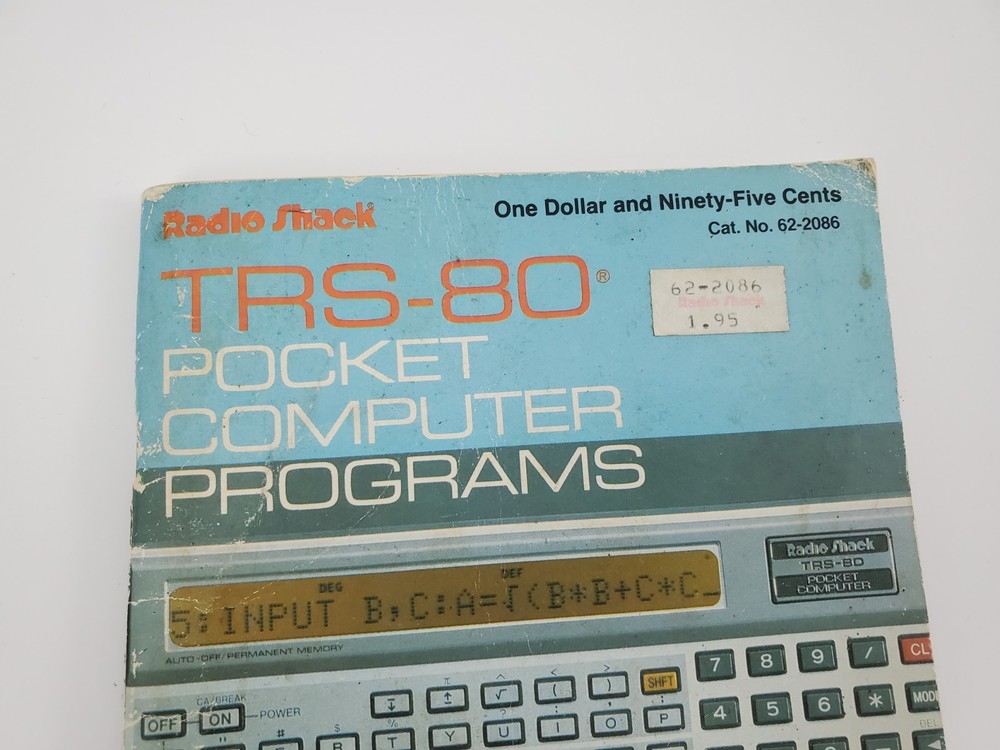 Radio Shack TRS-80 Pocket Computer Case Program Instruction Booklet