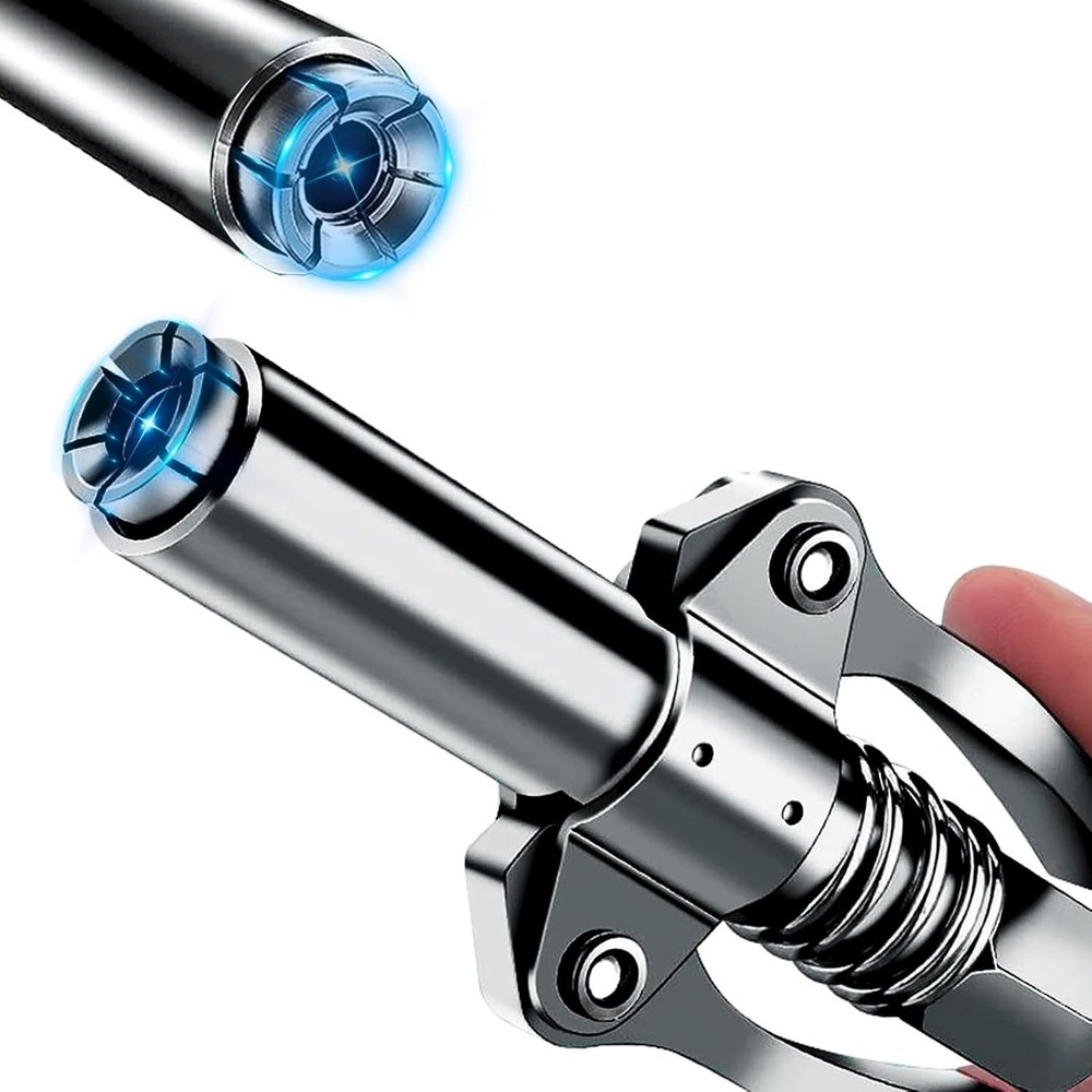 Grease Gun Coupler Grease Gun Tips,Quick Lock Double Handles Grease Gun Tip with