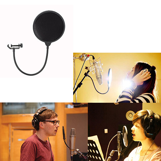 1pc Double Layer Studio Microphone Wind Screen Mask Filter Equipment