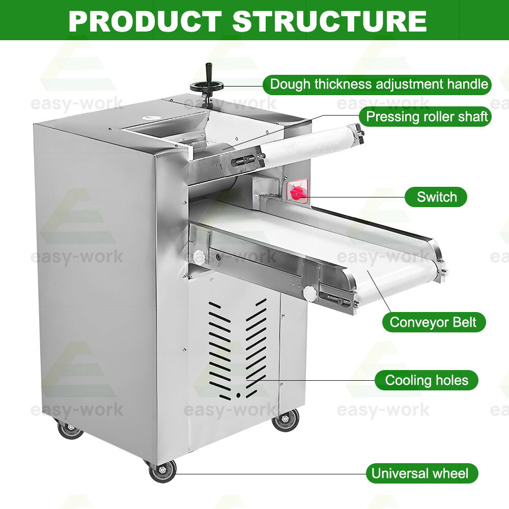 Automatic Electric Dough Pressing Circulating Sheeter Roller Dough Press Machine
