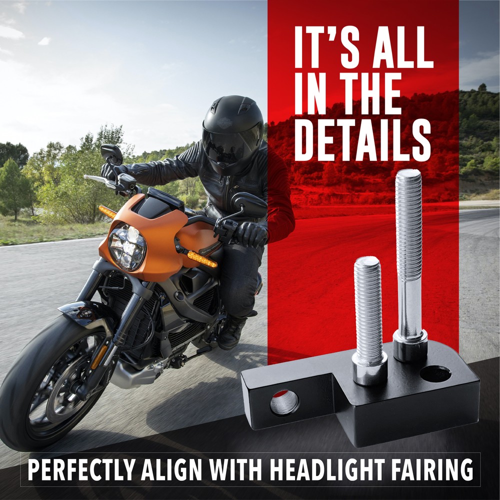 Motorcycle Headlight Extension Mounting Block Bracket with Perfect Alignment