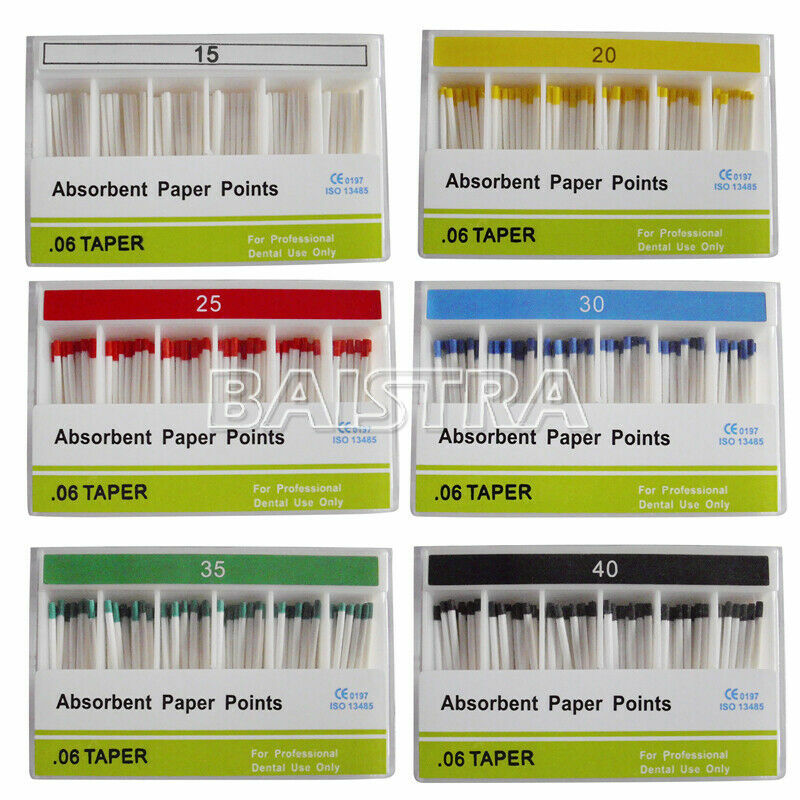 AZDENT Dental Endodontic Absorbent Paper Points Gutta Percha Points Assorted