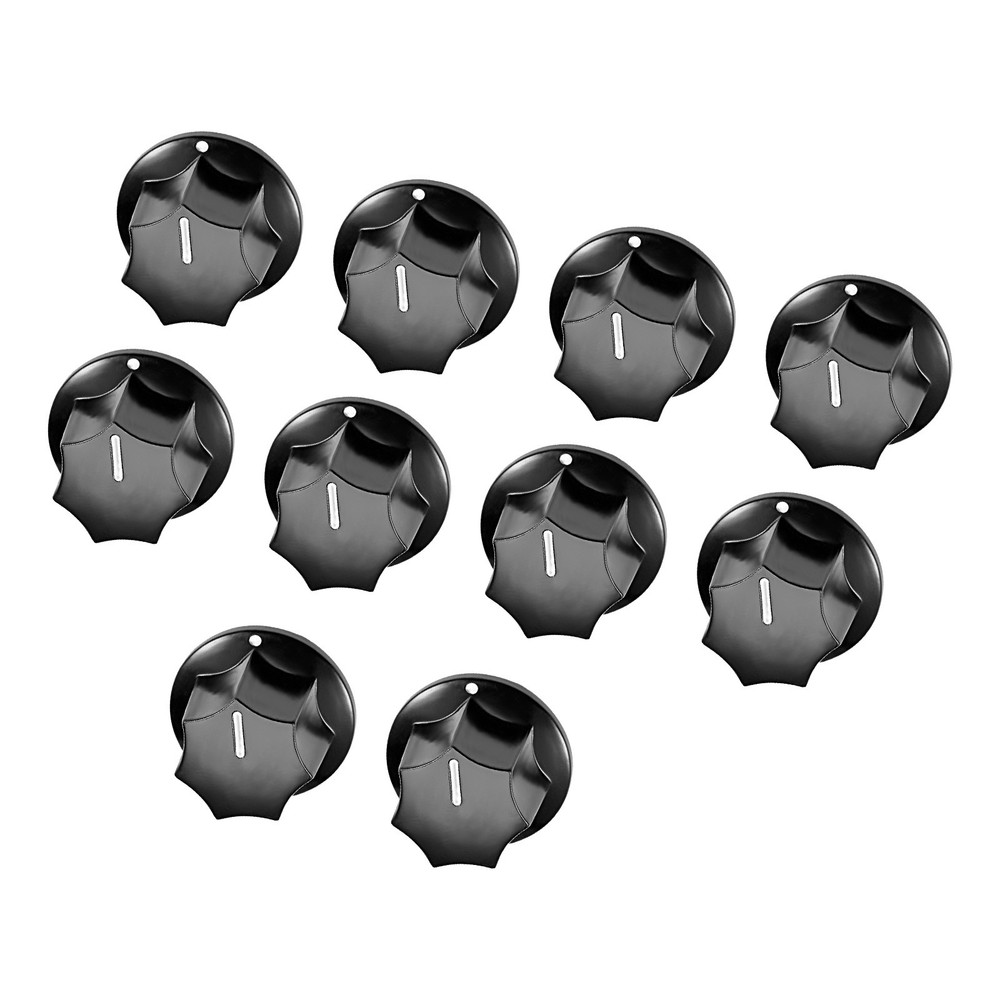 Potentiometer Control Knob Insert Shaft Switch Knobs 6mm/Black / 10Pcs