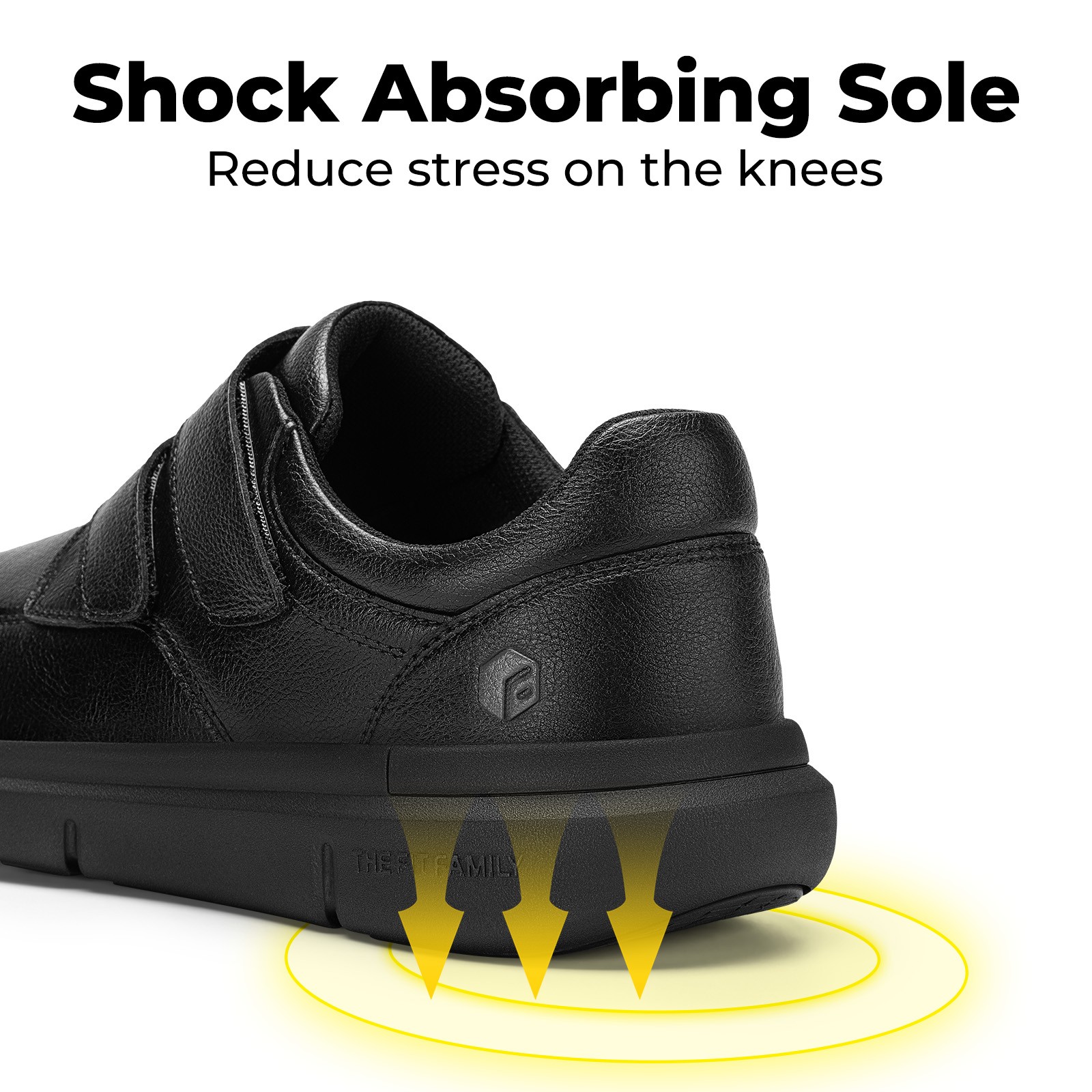 FitVille Mens Extra Wide Leather Diabetic Shoes Business Casual Dress Sneakers