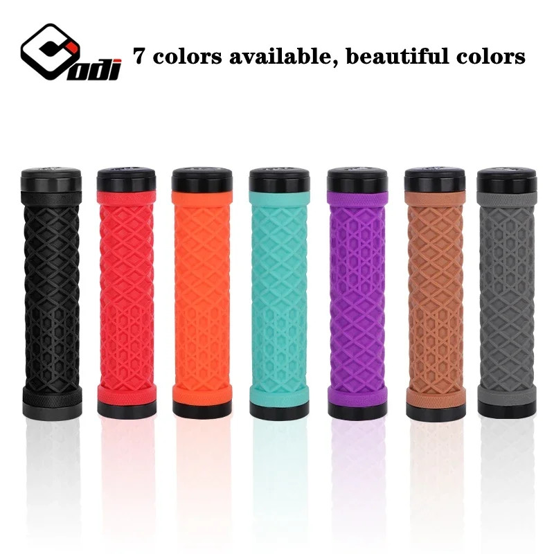 Van Bicycle Handlebar Grips Lock-On Anti-slip Shock Absorption Double Lock Ring