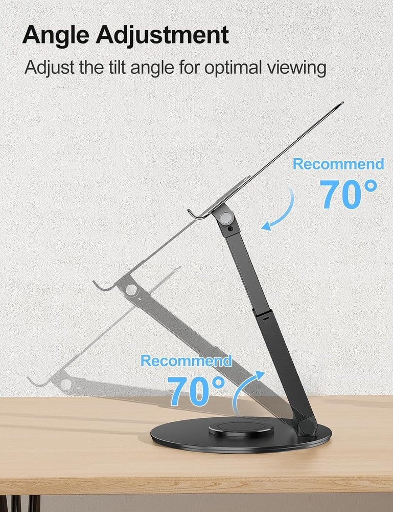 Active Standing Laptop Riser with 360° Swivel - Posture-Friendly & Space-Saving