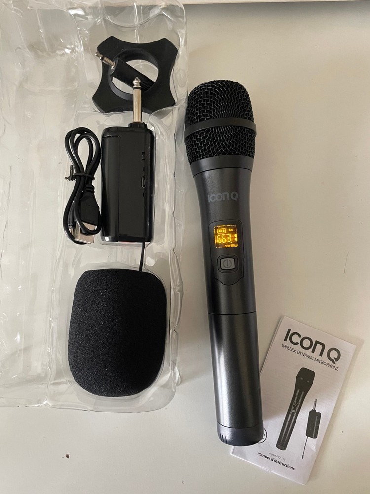 ICON Q. UHF Professional Wireless Microphone Handheld with Rechargeable Receiver