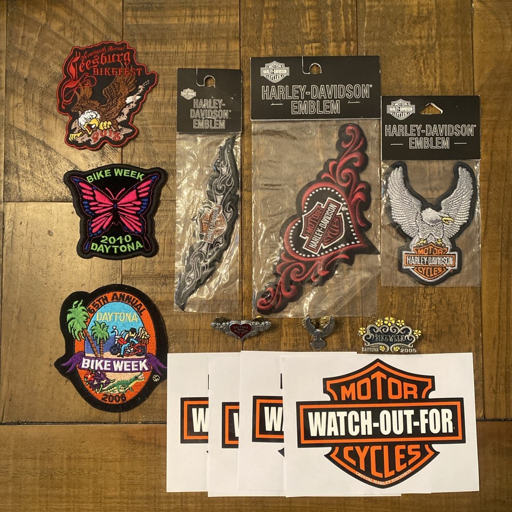 HARLEY-DAVIDSON PATCH AND PIN LOT