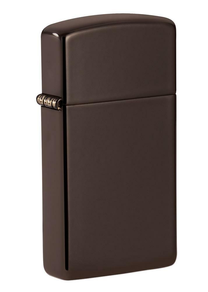 Zippo Slim Windproof Brown Matte Lighter, 49266, New In Box