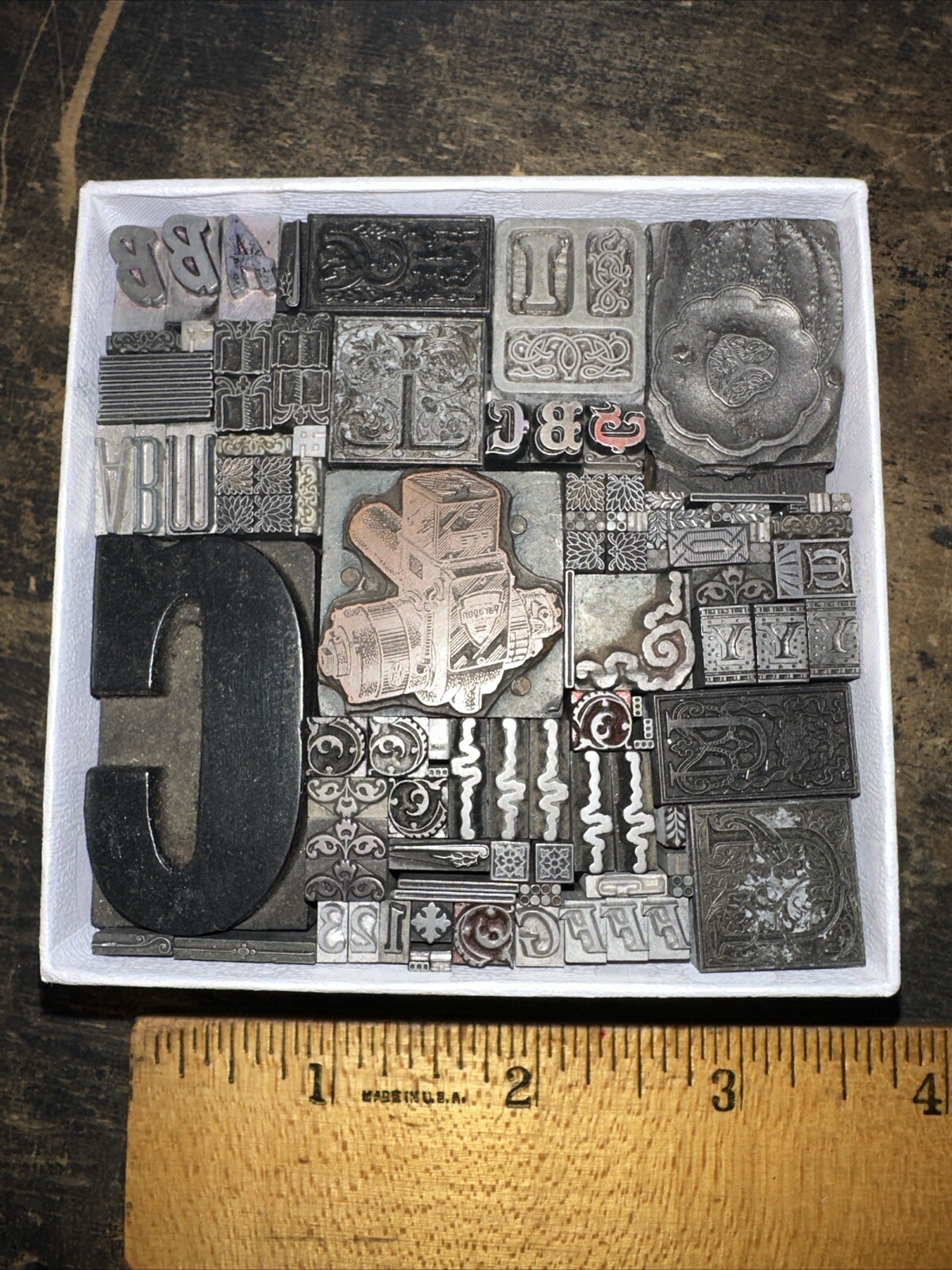 Printing Blocks Lead Ornamentals Borders Dingbats. Beautiful Variety!! #QQ