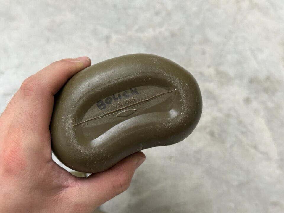 US Military 1 Quart Canteen Hard Plastic OD Green 1QT NBC Cap Army Field Gear VG