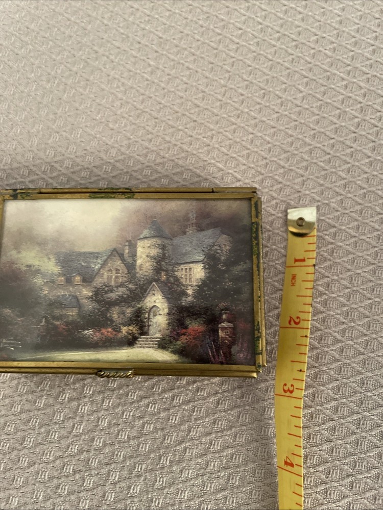 Thomas Kinkade Antique Sewing Box, Pill Box, Cigarette Case