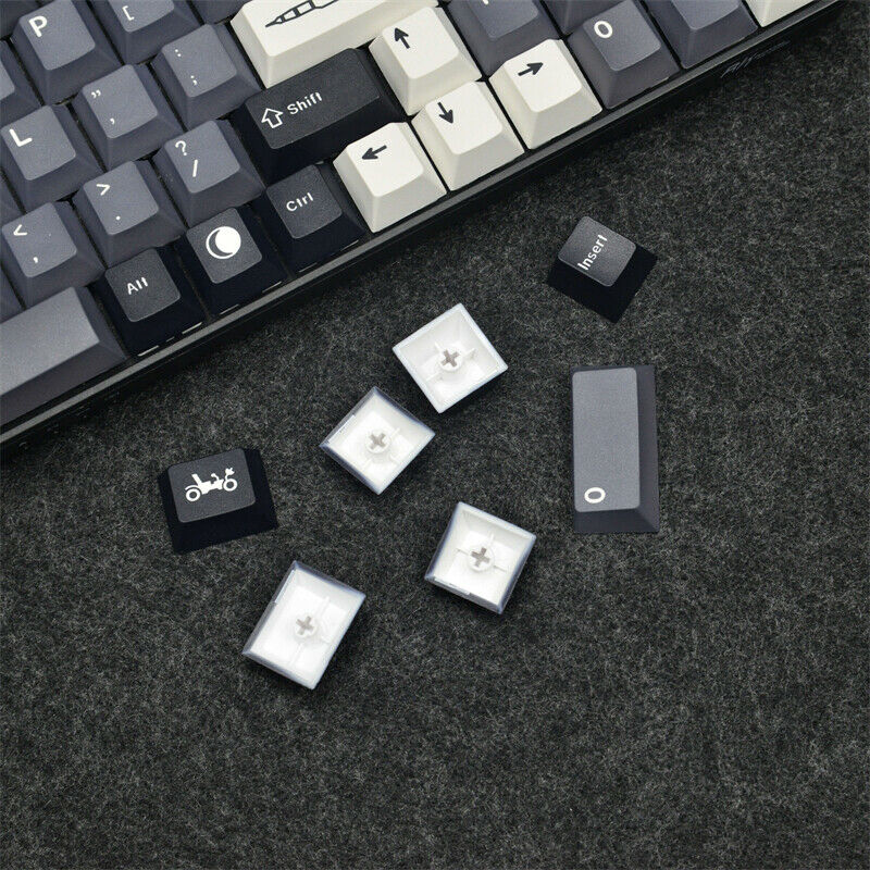 Apollo Theme Keycap Gray Cherry Profile 129 Key Dye-sub for Cherry MX Keyboard