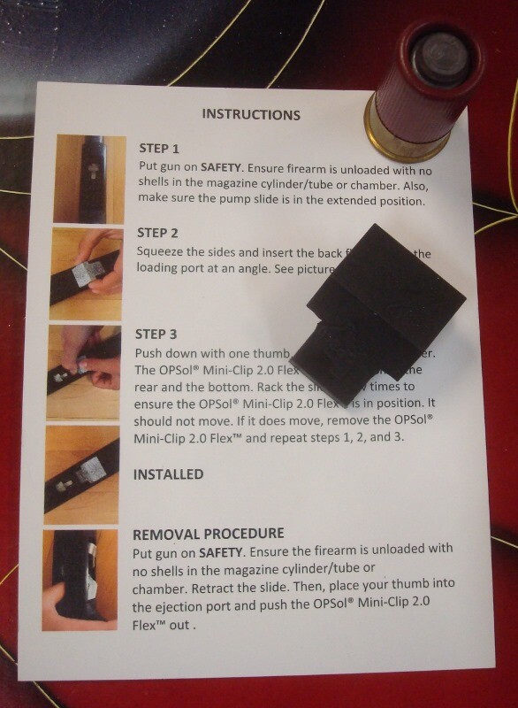 OPSol Mini-Clip™ 2.0 Flex™ USA made fits 12ga Mossberg 500 500A 590 Maverick 88