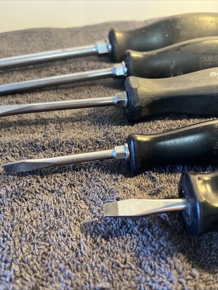 Snap On Tools Slotted 5 Pc Screwdriver Lot SDDI STD3 SDD4 STD6 STD8