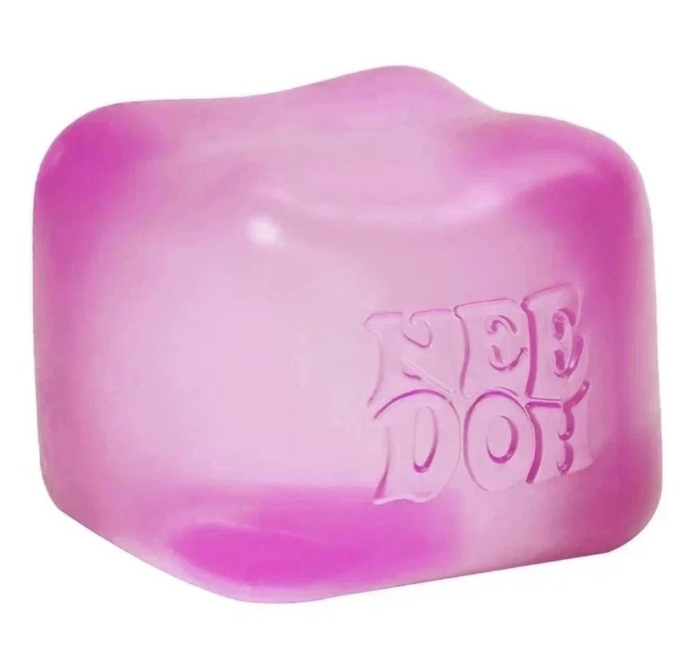 Nee Doh Nice Cube Glow Super Solid Squish Pink NEW Rare Mint Solid Pink SP 🔥🔥