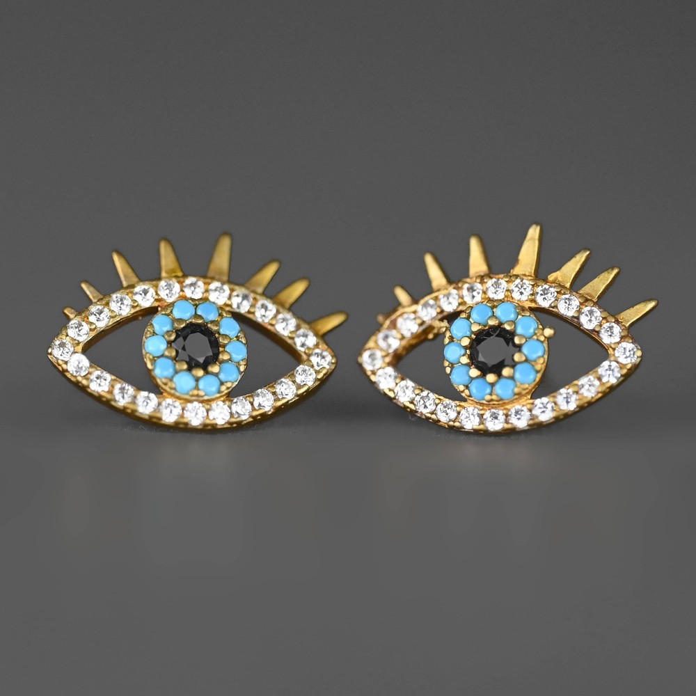 Pave Crystal Eye Studs