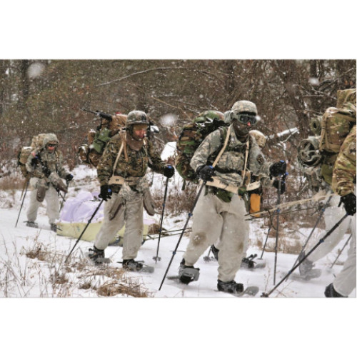 US Military Surplus MSR Snowshoes Steel Crampons and Grip Rails Gray Used
