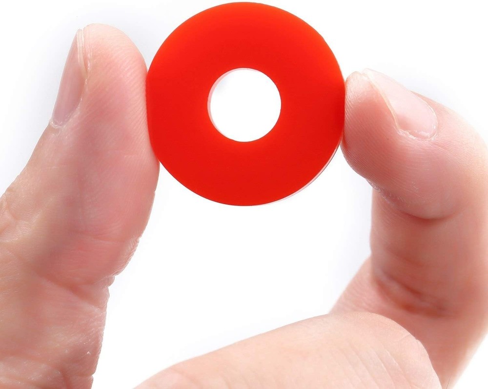 30pcs Red Silicone Strap Locks - Effortless Guitar Strap Security for All Styles