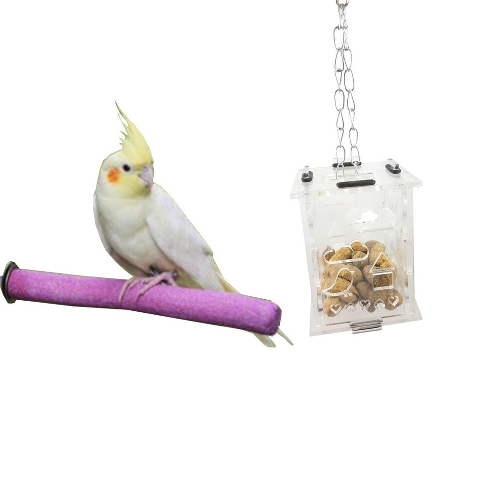 Parrot Foraging Toy, Cage Fun Toy, Parrot Interactive Training Acrylic Patchwork