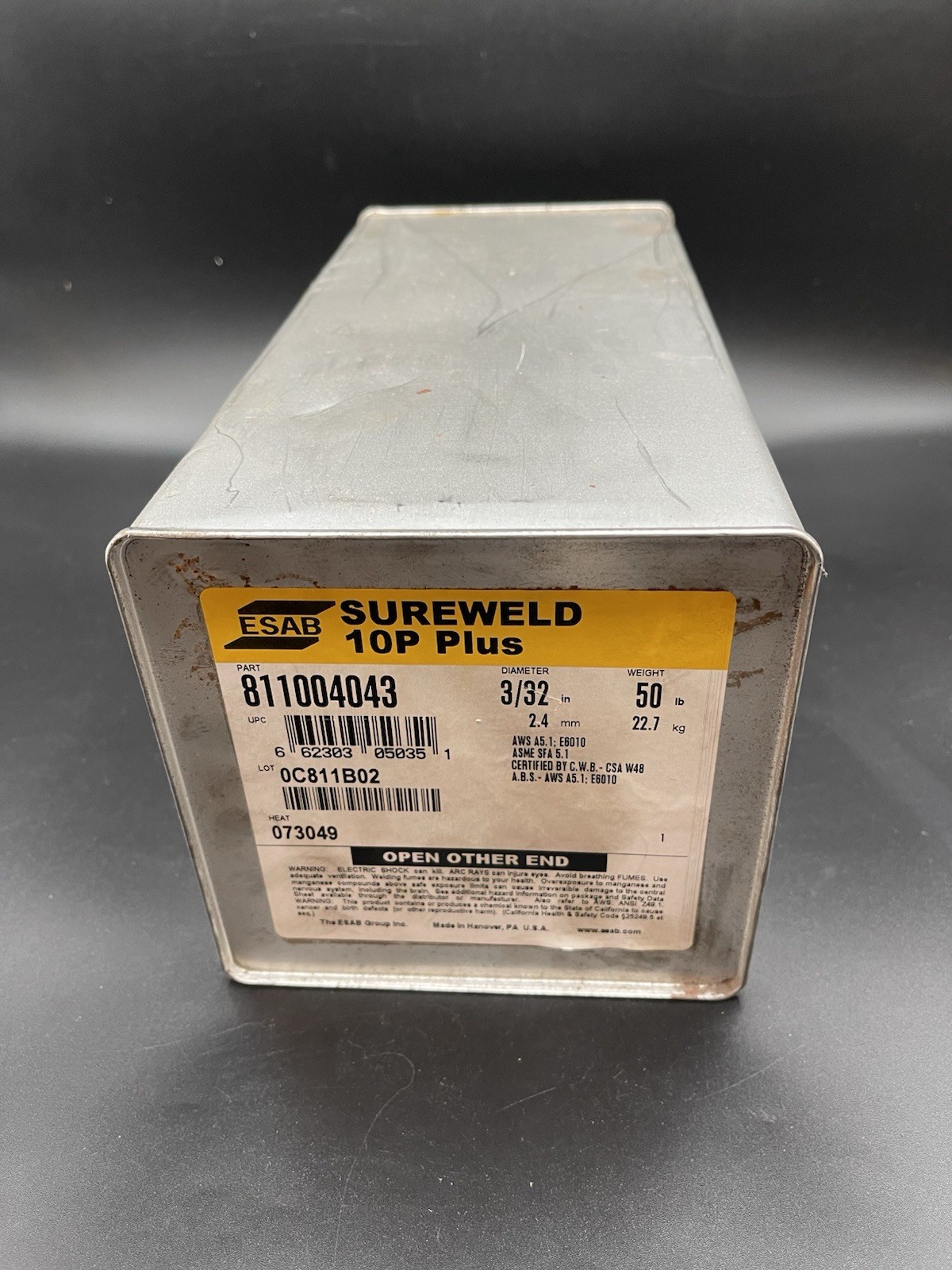 5# Esab Sureweld 10P Plus 811004043 3/32 Stick Electrodes E6010 Welding Rods