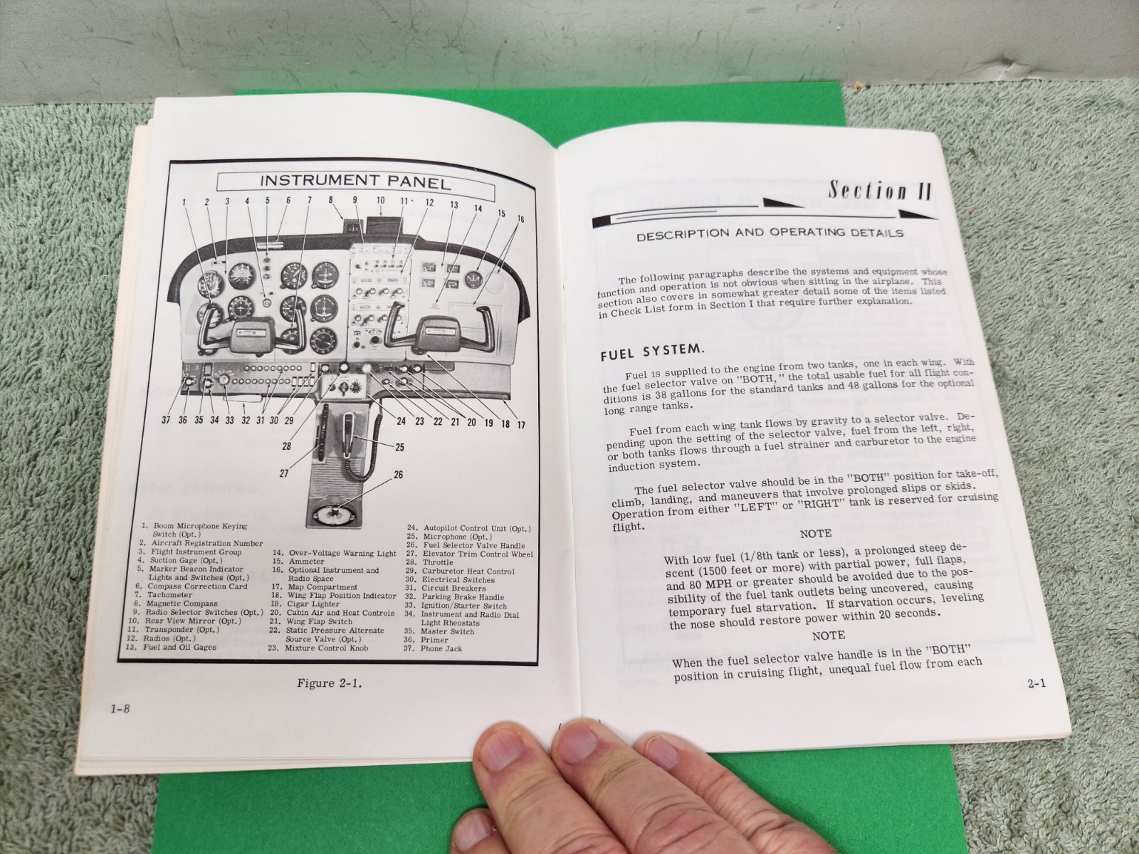 Cessna 1972 Model 172 And Skyhawk Owner's Manual Aviation Flying Aircraft