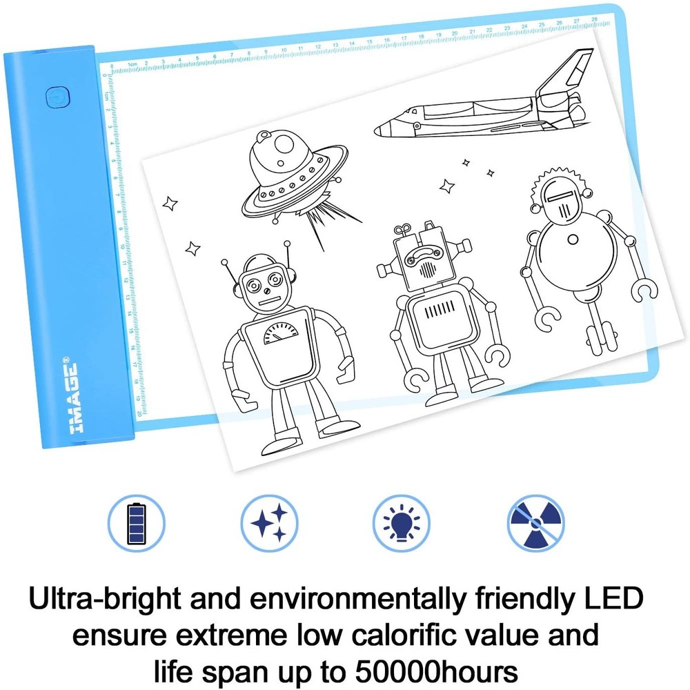 IMAGE Light-up Tracing Pad Dimmable Coloring Board Drawing Copy Pad Table Gift