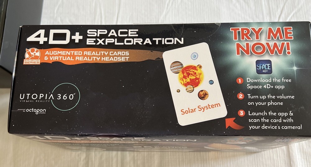 Utopia 360 V2-0317 VR/AR Headset w/26 Space Exploration Cards
