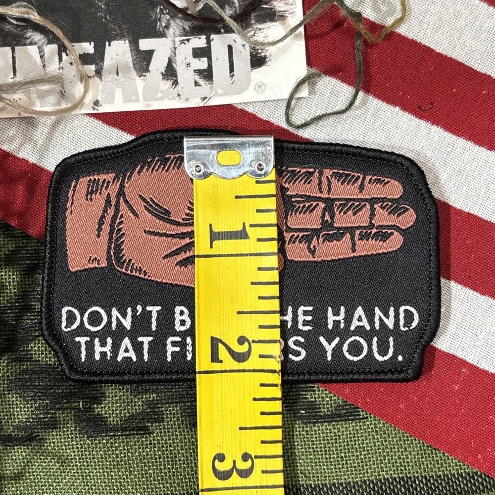 Dont Bite The Hand Tactical Hook And Loop Patch High Quality Graphic ~2x3.5