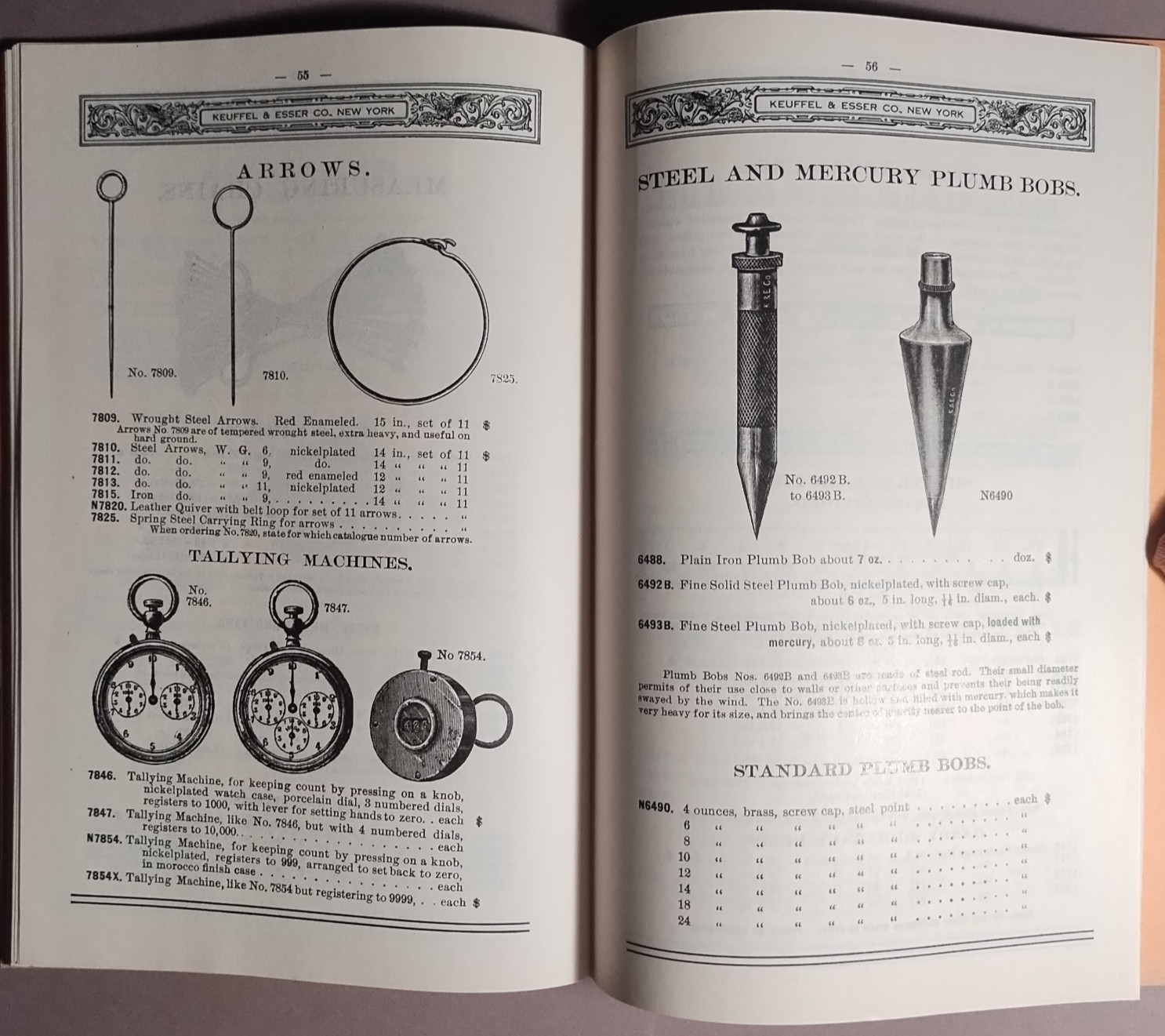 1926 Keuffel & Esser K&E Measuring Tape Folding Rule Catalog + Ink Blotter B6-26