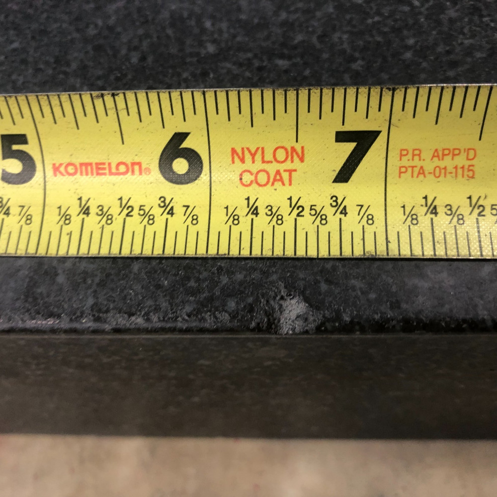 Granite Surface Plate, 12" x 9" x 3", Black