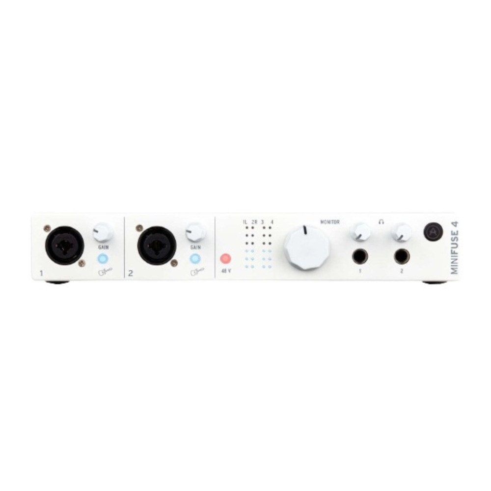 Arturia MiniFuse 4 USB Type C 4x4 Audio Interface Studio Recording (White)