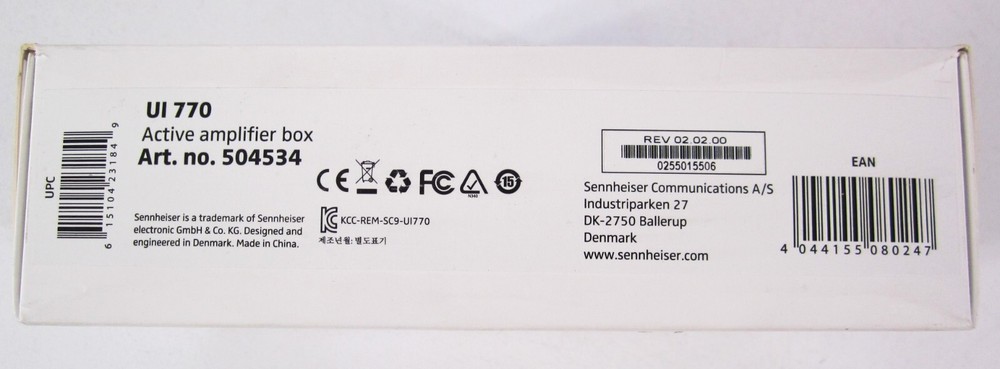 Sennheiser UI770 Universal Wideband Interface Box Amplifier