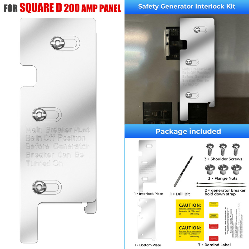 For Square D 200 Amp Panels Generator Interlock Kit Main Panels Vertical