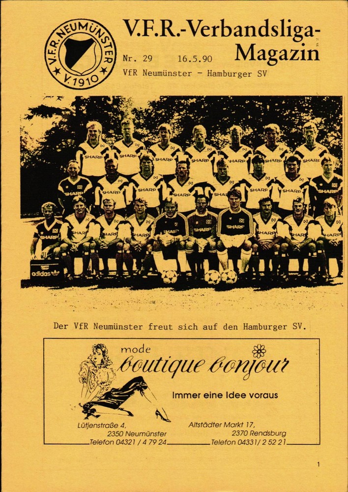 16.05.1990 VFR NEUMÜNSTER - HAMBURGER SV