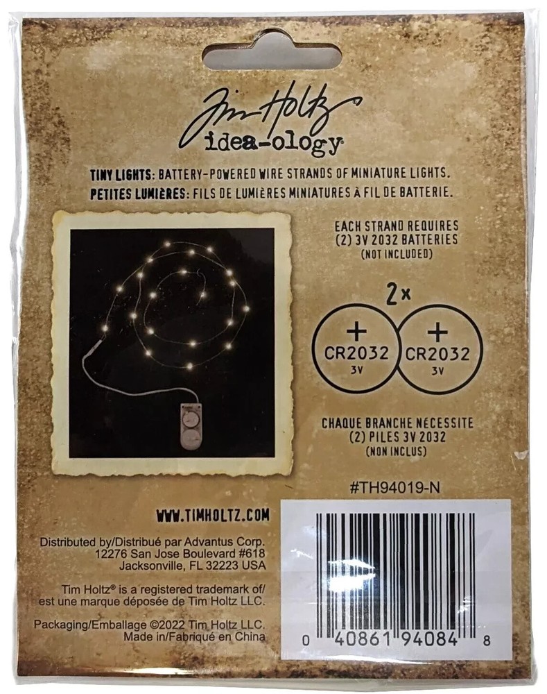 Tim Holtz Idea-Ology "Tiny Lights" Clear- 2 Wire Light Strands per Pack