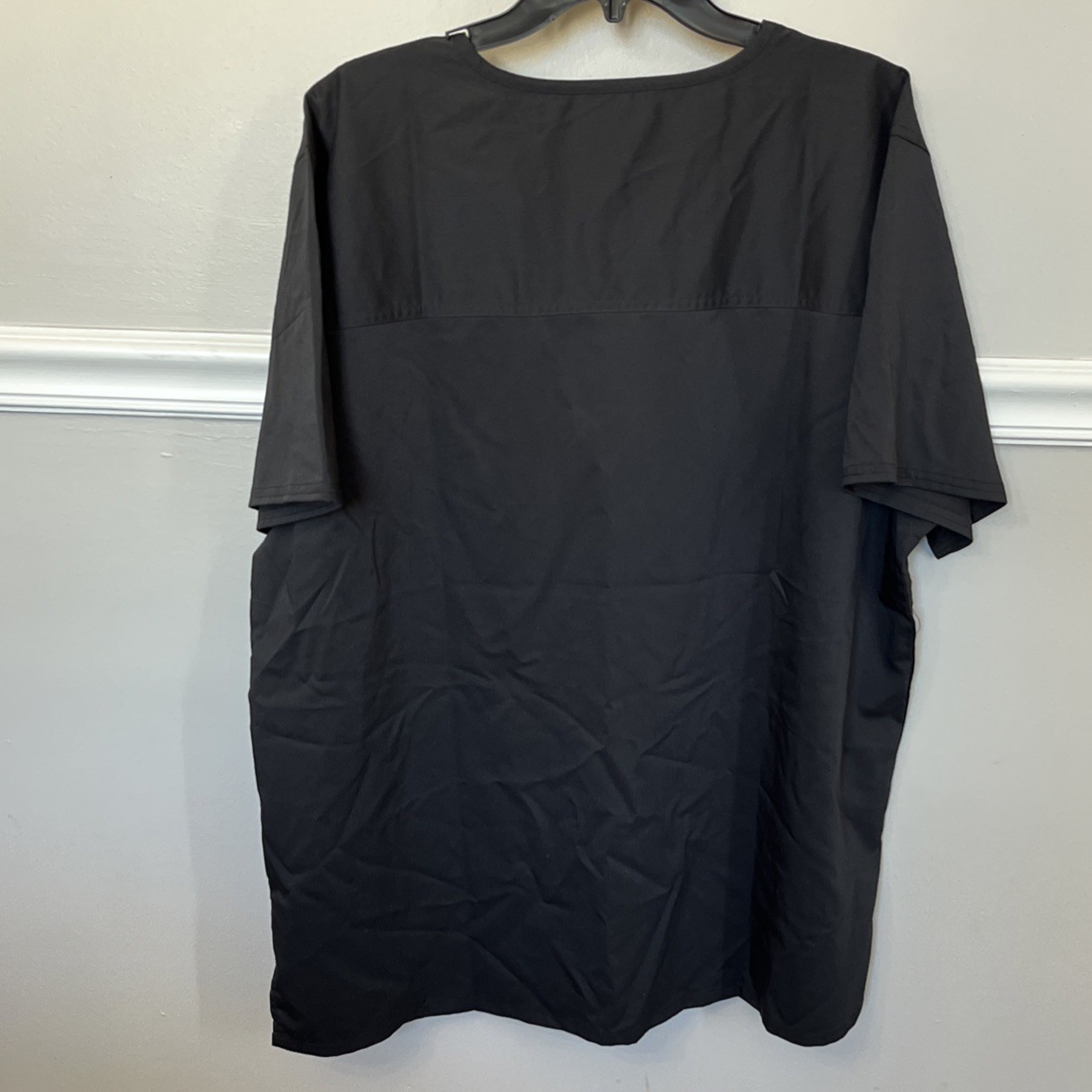 Healing Hands James Scrub Top Men's XL Black Short Sleeve V-Neck Nursing Uniform