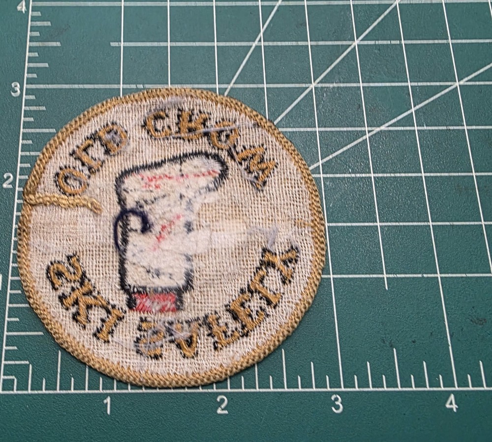 VINTAGE SKI SAFELY OLD CROW BADGE PATCH