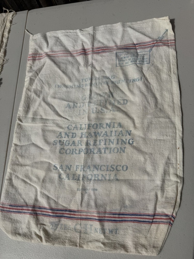 (2) Vintage Sugar Sacks: Hershey C&H