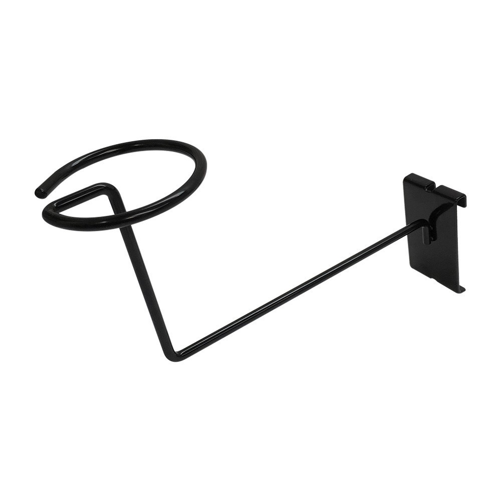 Gloss Black Hat Holder for Gridwall Panel Single Cap Display Hook Wire Grid