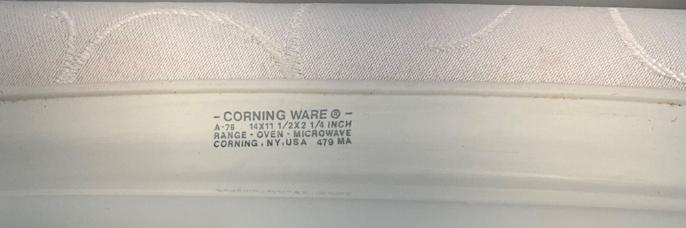 Corning Ware La Romarin A76 Square Baking Dish 2.5 Quart Lasagna