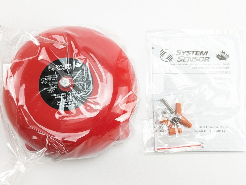 System Sensor SSV120-6A - Bell 6" 120VAC *NEW*