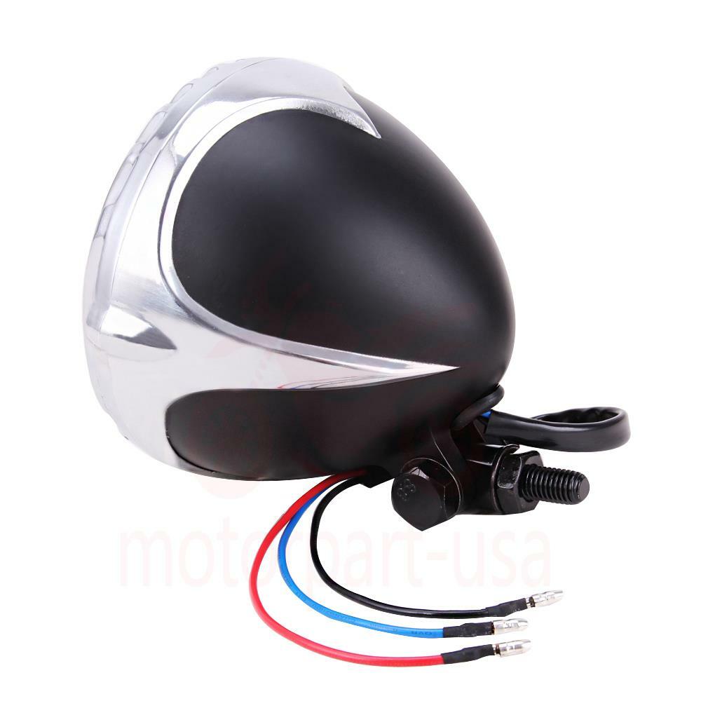 Motorcycle Grill Headlight Lamp For Harley Chopper Bobber Cafe Racer Cruiser