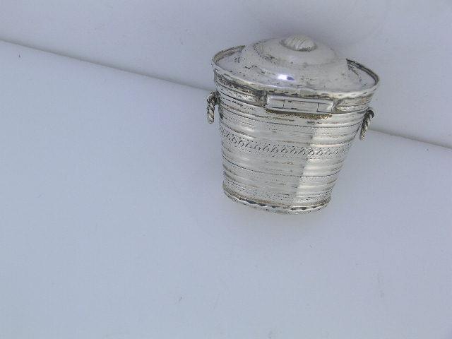 Early Dutch 833 Silver Peppermint Box for Chatelaine c1846